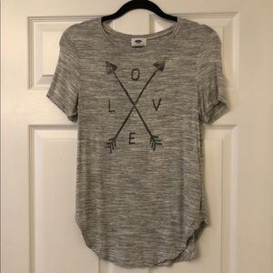 Old Navy Tops - NWOT Love Arrow Super Soft Jersey Tee Size XS Old Navy Tops - NWOT Love Arrow Super Soft Jersey Tee Size XS
